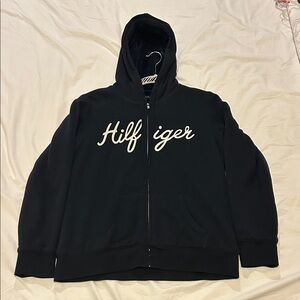Tommy Hilfiger Navy Hoodie with White Logo